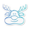 Sticker style icon - Rudolph