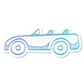 Sticker style icon - Sport car convertible