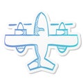 Sticker style icon - Vintage airplane