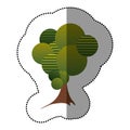 sticker stylized tree icon