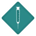 Sticker of a syringe icon