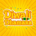 Sticker, Tag or Label design for Diwali Dhamaka. Royalty Free Stock Photo