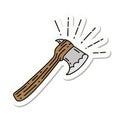 sticker of tattoo style hatchet axe Royalty Free Stock Photo