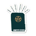 sticker of tattoo style spellbook