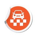 Sticker with taxi icon