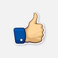 Sticker Thumb Up Symbol Of Like