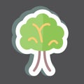 Sticker Tree. suitable for garden symbol. simple design editable. design template vector. simple symbol illustration