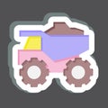 Sticker Truck. related to Mining symbol. simple design editable. simple illustration