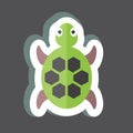 Sticker Turtle. suitable for animal symbol. simple design editable. design template vector. simple symbol illustration