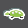 Sticker Turtle. suitable for Sea symbol. simple design editable. design template vector. simple symbol illustration