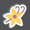 Sticker Vanilla. related to Herbs and Spices symbol. simple design editable. simple illustration