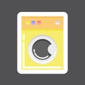 Sticker Washing Machine. related to Laundry symbol. simple design editable. simple illustration, good for prints