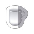 sticker white cuppa icon Royalty Free Stock Photo