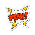 sticker of a Yeah Cartoon symbol