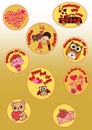 Love stickers inspire by season of love valentines vibes Royalty Free Stock Photo