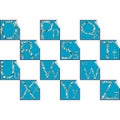 Stickers alphabet O-Z Royalty Free Stock Photo