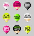 Stickers, Badges, Banners. Set of Abstract Sale Offers