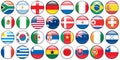 Stickers buttons of national flags Royalty Free Stock Photo