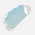 Stickers cloud. Vector illustration.