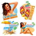 Stickers for happy summer