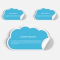 Stickers infographic style cloud. Design elements.