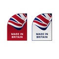 Stickers Made in Great Britain. Vector.