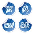 Stickers for mineral water.