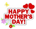 Stickers Mothers Day. Royalty Free Stock Photo