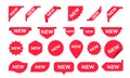 Stickers for New Arrival shop product tags, labels or sale posters and banners vector sticker icons Royalty Free Stock Photo