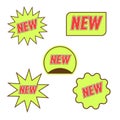 Stickers for New Arrival shop product tags Royalty Free Stock Photo