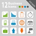 Stickers - Office and Business icons Royalty Free Stock Photo