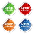 Stickers for seasonal collection Royalty Free Stock Photo