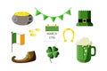 Saint Patricks Day. Vector flat illustration.