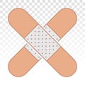 Sticking plaster / bandage flat color icon for app and website