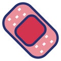 Sticking plaster icon. Medical first aid bandage