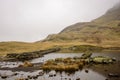Stickle ghyll tarn and mountains