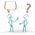 Stickman Communication Problem Royalty Free Stock Photo