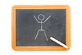 Stickman drawn on a blackboard