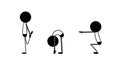 Stickman Exercise Royalty Free Stock Photo