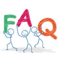 Stickman FAQ Royalty Free Stock Photo