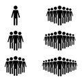 Stickman icon for a teamwork symbol of successful cooperation