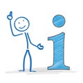 Stickman Info Royalty Free Stock Photo