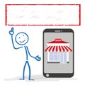 Stickman Smartphone Shop Banner