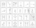 Stickman Stick figures set Royalty Free Stock Photo