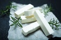 Sticks Feta cheese, rosemary selective focus Royalty Free Stock Photo