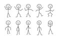 Sticks figure people pictogram, different posec