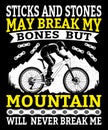 Sticks & Stones MTB T-Shirt Royalty Free Stock Photo