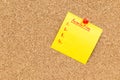 Sticky blank note resolutions for new year Royalty Free Stock Photo