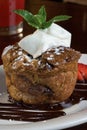 Sticky bread pudding cake Royalty Free Stock Photo