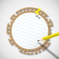 Sticky circle note paper